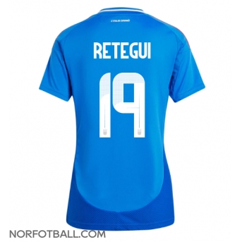 Billige Fotballdrakt Italia Mateo Retegui #19 Replika Hjemmedrakt Dame EM 2024 Kortermet